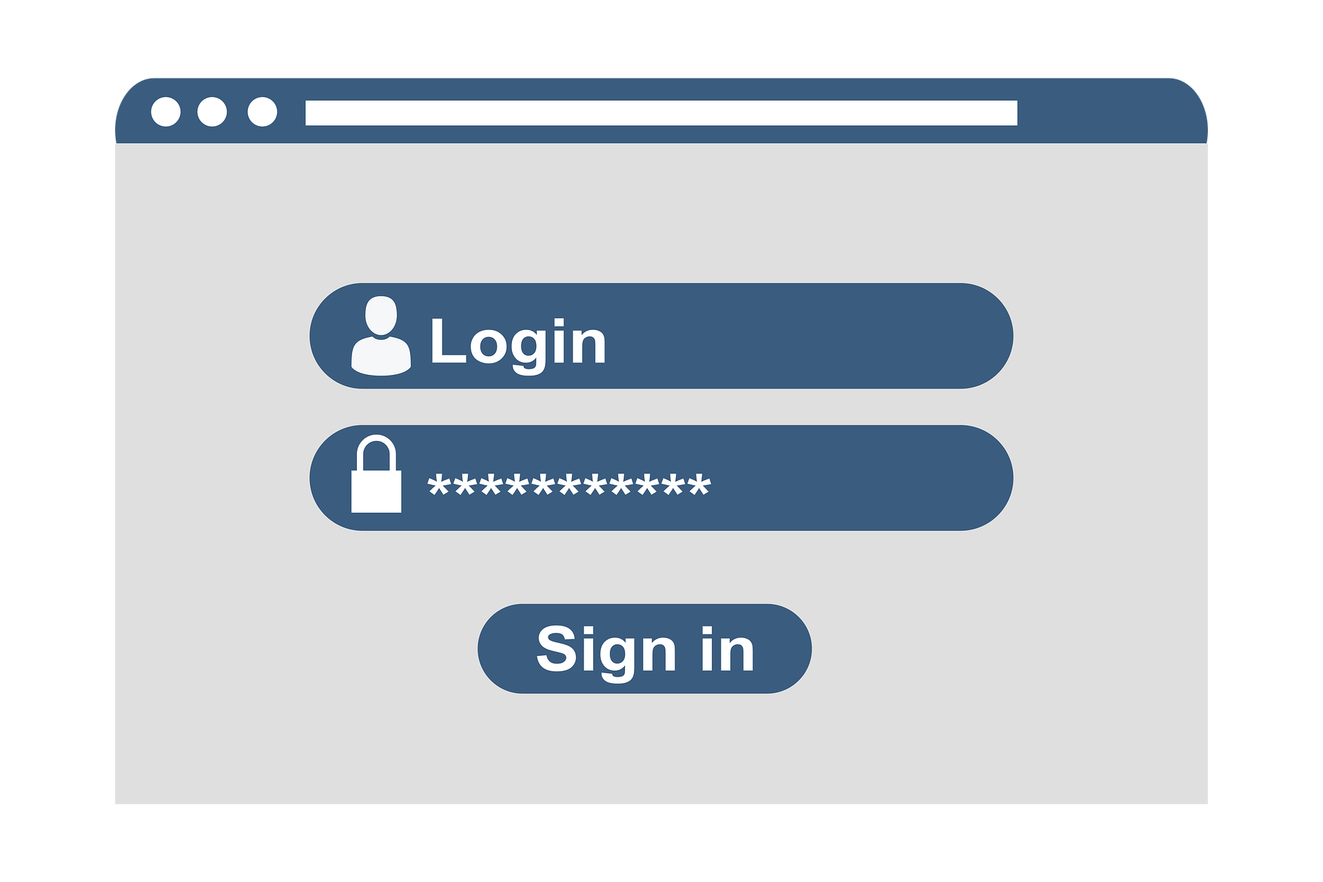 login box for online account